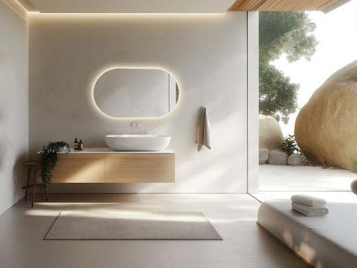 Ovaler Spiegel Valverde Hinterleuchtet horizontal